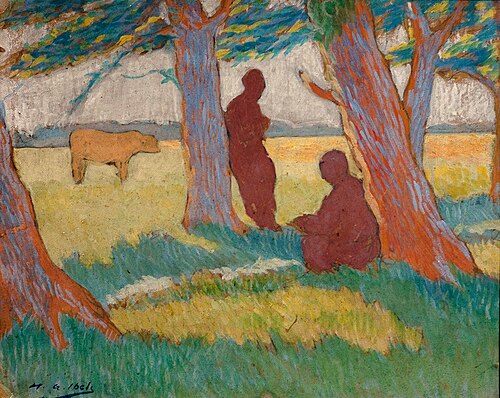 Personnages dans un pré, , Henri-Gabriel Ibels