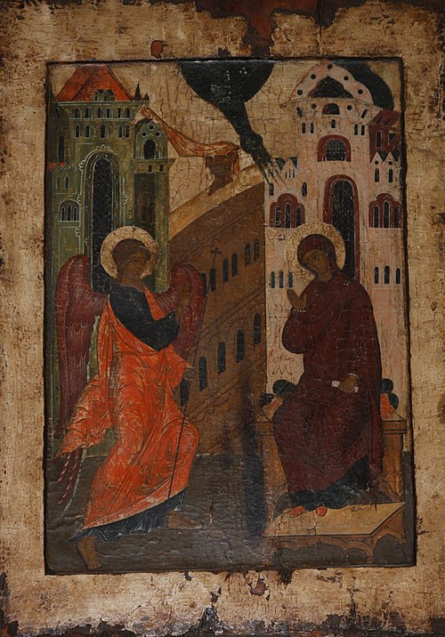 Annunciation, 1600, Master of the Novgorod School