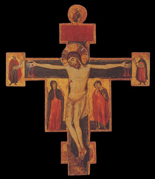 painted crucifix, 1300, Corso di Buono