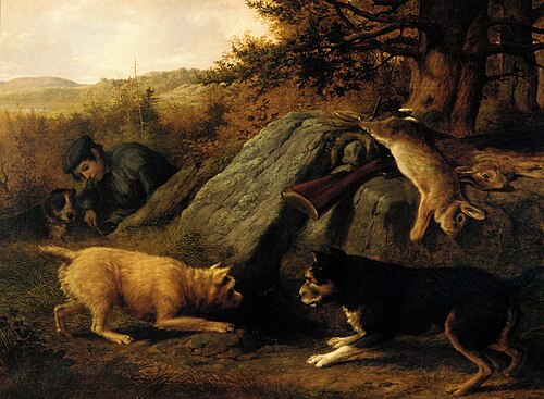 The Rabbit Hunters, 1850, Thomas Hewes Hinckley