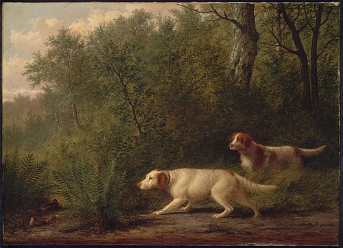 Landscape with Dogs, 1868, Thomas Hewes Hinckley