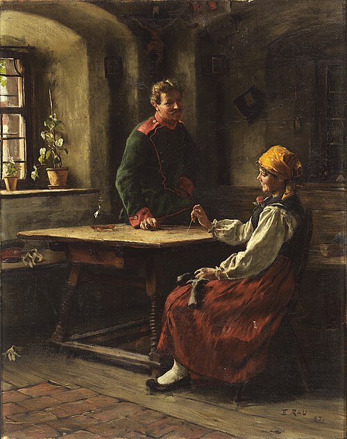 Officer with Peasant, 1887, Emil Rau