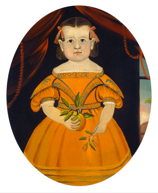 Little Girl Holding Apple, 1840, Sturtevant J. Hamblin