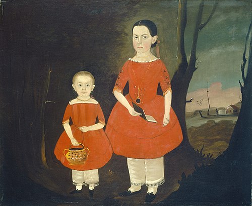 Sisters in Red, 1840, Sturtevant J. Hamblin
