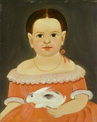 Little Girl with Pet Rabbit, 1845, Sturtevant J. Hamblin