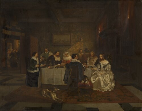 Banquet, 1850, Willem Linnig the Elder