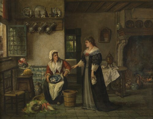 Kitchen, 1883, Willem Linnig the Elder
