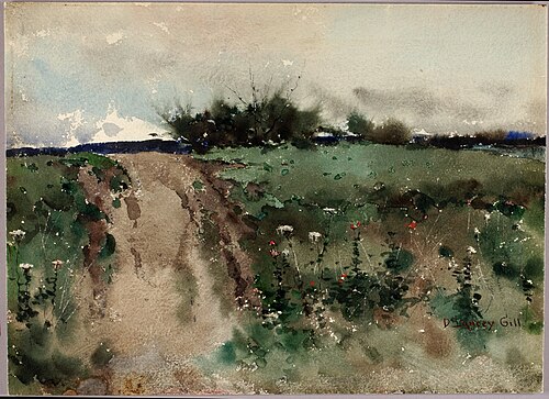 Landscape Sketch, 1894, De Lancey Gill