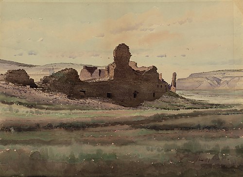 Pueblo Bonito Ruin, Chaco Canyon, New Mexico, 1888, De Lancey Gill