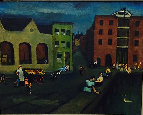 Docks on Sunday, 1941, Joseph De Martini