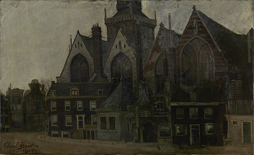 Oude Kerk  in Amsterdam, 1895, Charlotte Bouten