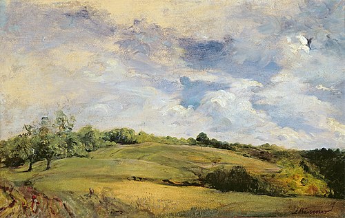 Paysage, grand ciel, 1850, Léon Riesener