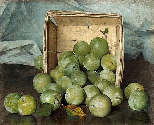 Green Plums, 1885, Joseph Decker