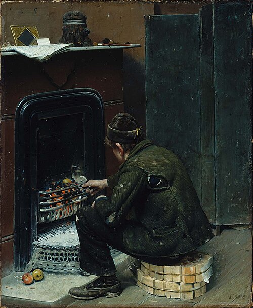 Roasting Apples, 1868, Joseph Decker