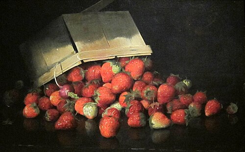 Strawberries in a Basket, 1887, Joseph Decker