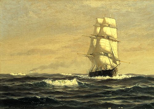 Sailing Ship--off Coast of Maine, 1876, William Edward Norton