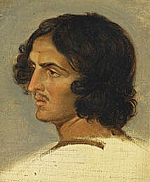 Study of af man's head, in profile., 1850, Albert Küchler