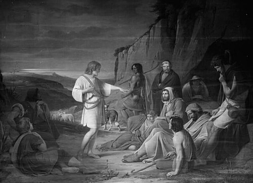Josef forklarer drømmen om negene for sine brødre, 1833, Albert Küchler