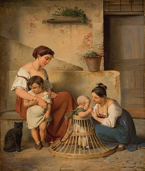A Roman street scene, 1833, Albert Küchler