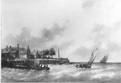 Gezicht op Spaarnwoude bij onstuimig weer, 1839, Anthonie Waldorp