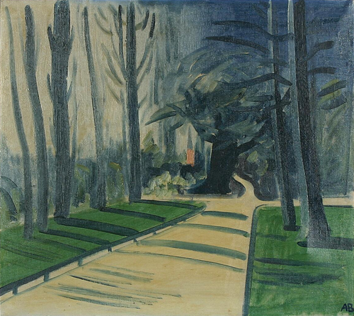 An avenue in a park., 1950, Axel Bentzen