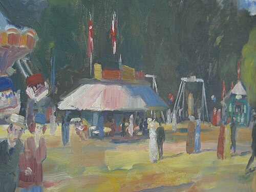 Scene from Dyrehavsbakken., 1950, Axel Bentzen
