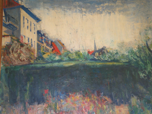A garden at a house., 1950, Axel Bentzen