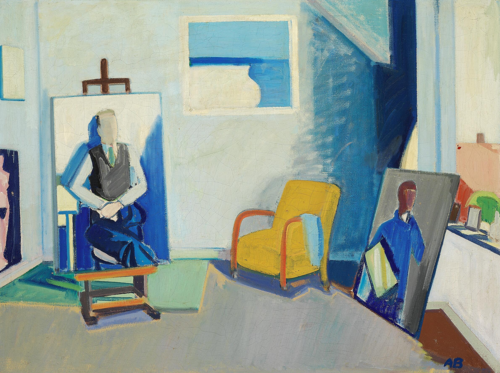 Interior of a studio., 1946, Axel Bentzen