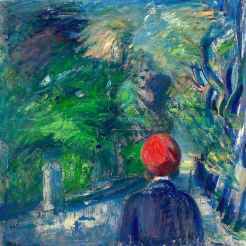 A woman walking in a landscape., 1932, Axel Bentzen