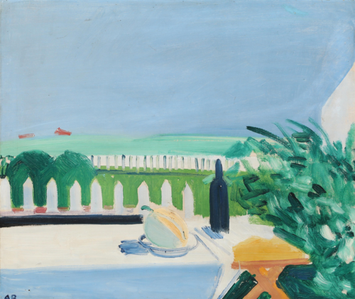 Still life in a garden setting., 1950, Axel Bentzen