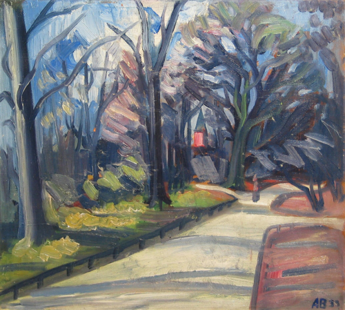 A view of a park., 1933, Axel Bentzen
