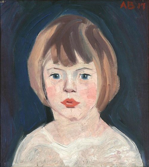 Portrait of a young girl., 1917, Axel Bentzen