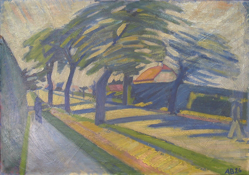 A road and a person., 1926, Axel Bentzen