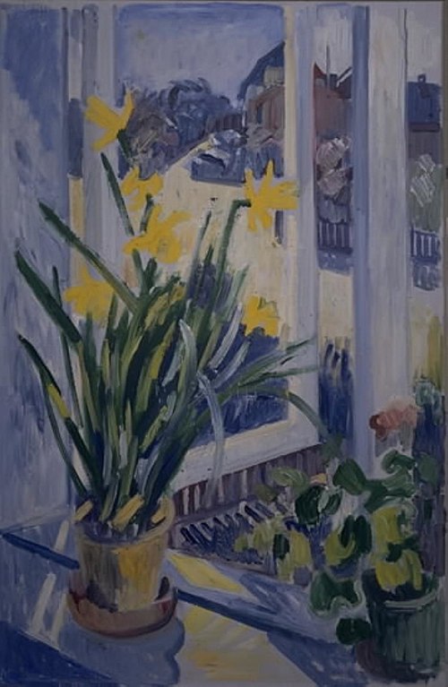 Daffodils in a Window, 1934, Axel Bentzen