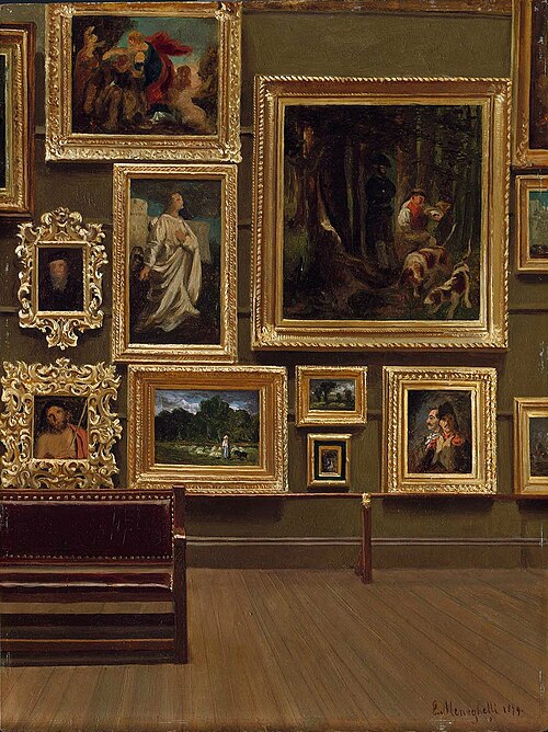 The Picture Gallery in the Old Museum, 1879, Enrico Meneghelli