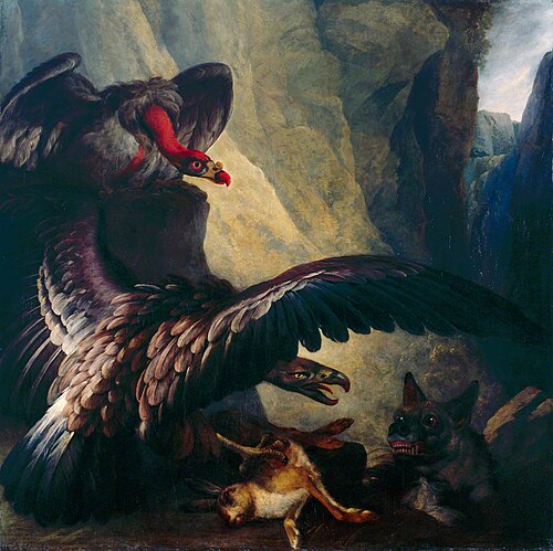 Eagle and Vulture Disputing with a Hyena, 1801, Philip Reinagle