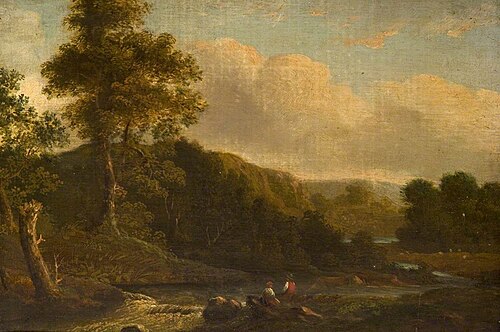 River Scene with Figures, , Philip Reinagle