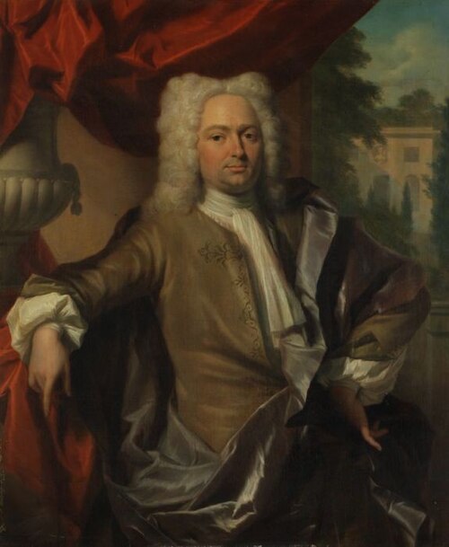 Portret van Willem Schepers (ca. 1684-1750) of Jacob Visch (ca. 1690-1729), 1728, Philip van Dijk