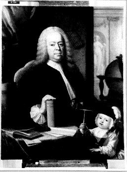 Samuel Radermacher (1693-1761) en zijn kleinzoon Samuel Trezel Bevers (gest. 1751), 1750, Philip van Dijk