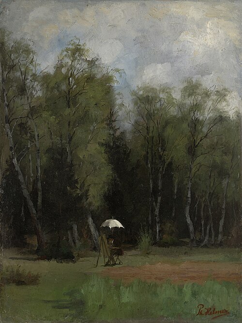 Maler am Waldrand, , Philipp Helmer