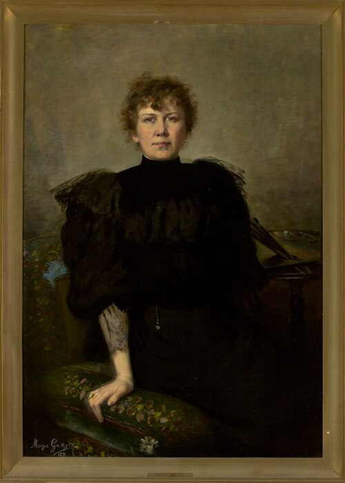 Self-portrait with palette, 1896, Maria Gażycz