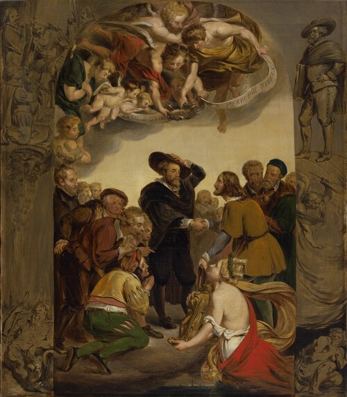 Tribute from Antwerp to P.P. Rubens, 1835, Philippe-Jacques van Bree