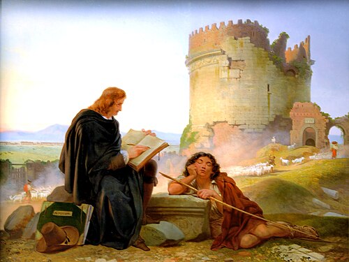 Nicolas Poussin dans la campagne romaine, 1825, Philippe-Jacques van Bree
