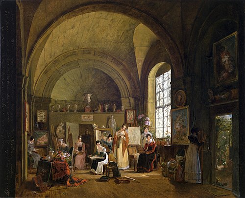 Réplique de 'Vue de l’atelier de Jan Franz van Dael à la Sorbonne', 1816, Philippe-Jacques van Bree