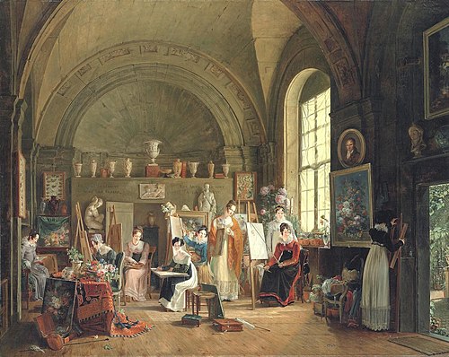 Vue de l’atelier de Jan Franz van Dael à la Sorbonne, 1816, Philippe-Jacques van Bree