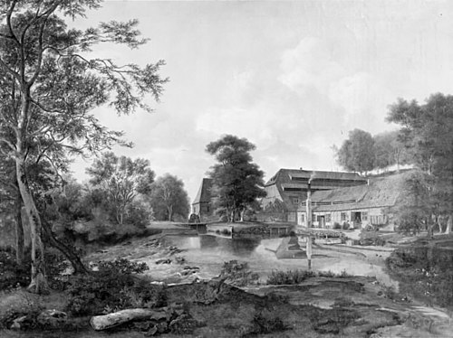 Rassdorfs papirværk mellem Preetz og Plön i Holsten, 1826, Johan Stroe