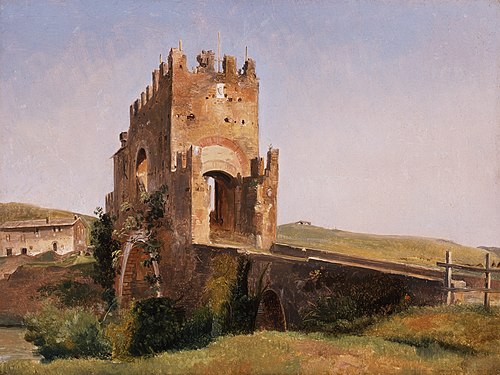 View of the Ponte Nomentano (Roman Campagna), 1837, Pierre-Nicolas Brisset