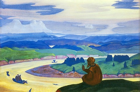Procopius the Righteous Praying, 1914, Nicolas Roerich