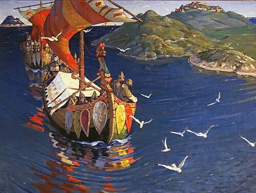 Les Invités étrangers, 1901, Nicolas Roerich