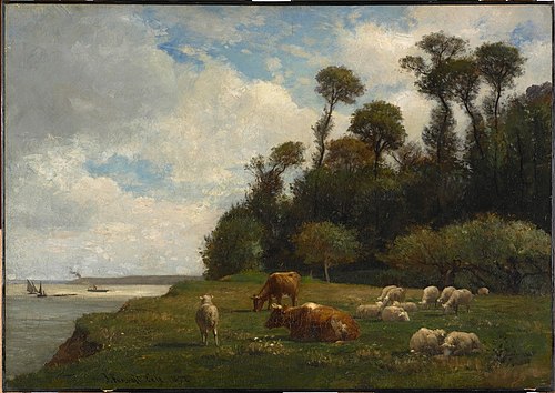 Landscape with Cows and Sheep, 1872, Joseph Foxcroft Cole